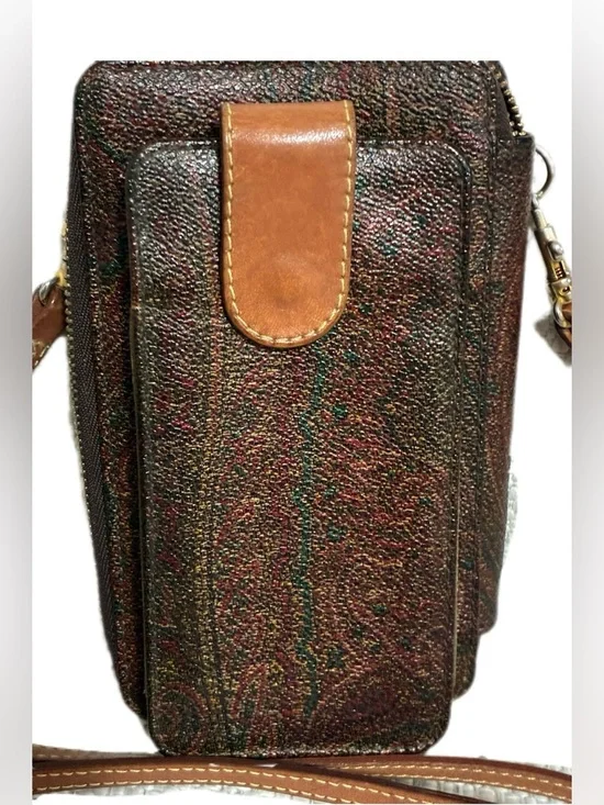 Etro paisley vintage compact   crossbody bag w/ small phone case - Picture 2 of 16